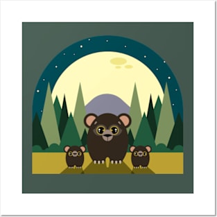 Moonlight Bears Posters and Art